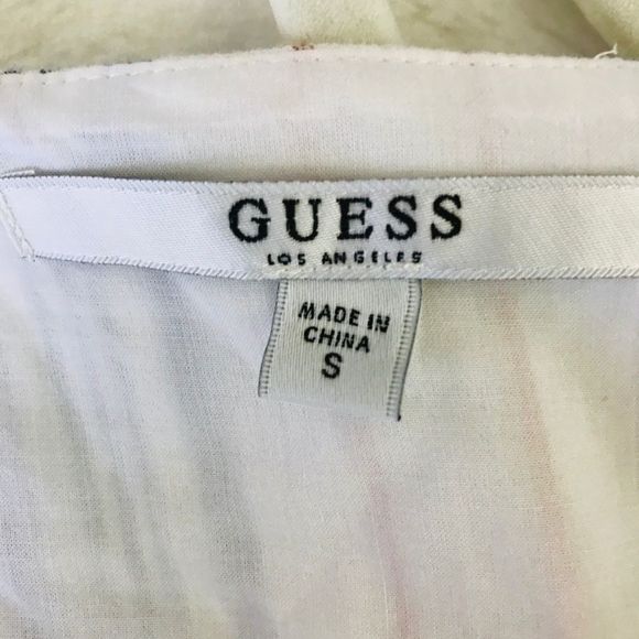 Guess Laguna White Metallic Stripe Wrap Flounce Bodice Mini Dress‎ - Picture 10 of 10